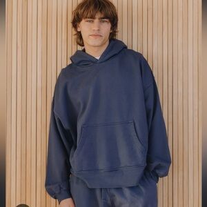 DAILY DRILLS UNISEX OVERSIZED HOODIE - in Navy, size XS/S
